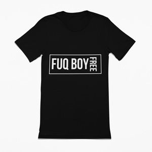 Fuq Boy Free #fnfsummer Unisex White & Black Streetwear T-Shirt